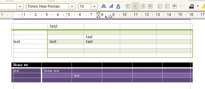 Tables imported by OOo after fixes